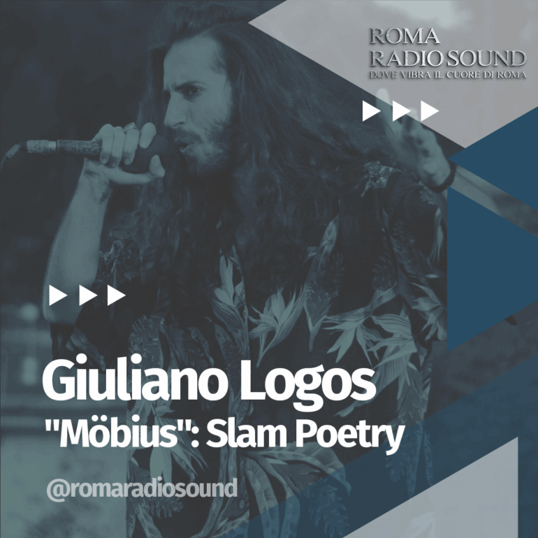 Giuliano Logos con microfono promo per i social