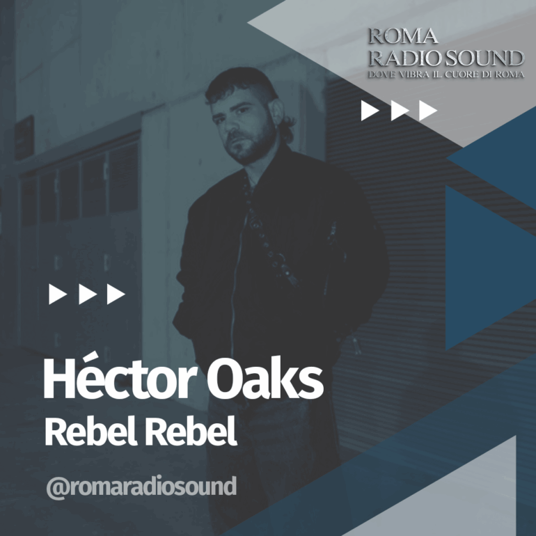 Héctor Oaks in posa con sfondo saracinesca post per i social